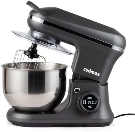 CUSIMAX Stand Mixer, Electric Food Mixer with Digital Switch Control, 650W
