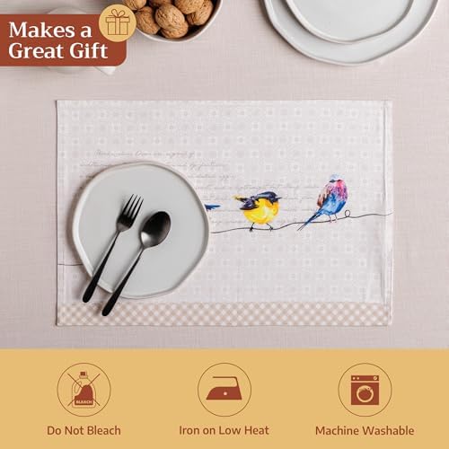 Maison d' Hermine Placemats Set of 4 Reusable 100% Cotton (13"x19")