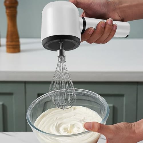 Luocute Cordless Hand Mixer, Stainless Steel Whisks