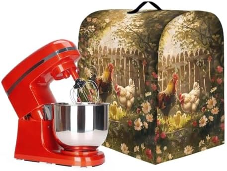 Generic Rooster Stand Mixer Cover, Waterproof, Polyester, Dust Cover Fits All Tilt Head & Bowl Lift Models, Kitchen Aid Mixer Covers Protector