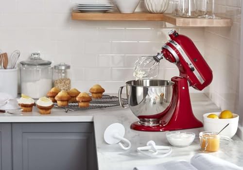 KitchenAid Classic Series 4.5 Quart Tilt-Head Stand Mixer K45SS, Onyx Black & K45B Coated Flat Beater, White, 4.5 Qt
