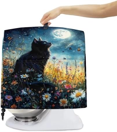 Black Cat Flower Stand Mixer Covers Universal 4.5-5 Quart Stand Mixer Covers Protector Dust Cover Accessories Kitchen Decoration