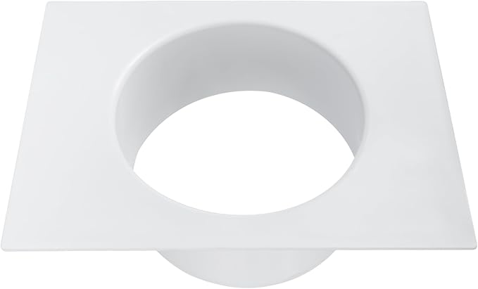 Vent Systems 6" Inch White Duct Connector Flange – 2 Pack – Plastic Straight Ventilation Plate Adapter – Heavy-Duty HVAC Dryer Wall Vent Connector for Wall Mounting – Indoor & Outdoor Use