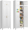 Polup 90" Pantry Cabinet, Tall Metal Storage Cabinet with Doors and Shelves