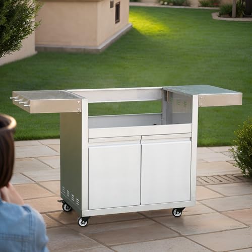 Hygrill Stainless Steel Grill Cart for Hygrill 4-Burner Built-In Gas Grill
