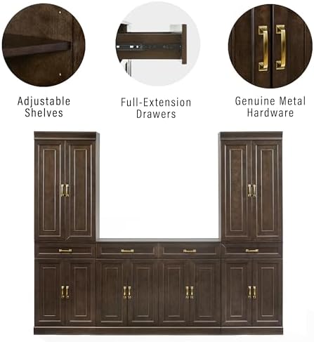 Crosley Furniture Stanton 3-Piece Pantry Storage Cabinet & Sideboard Set