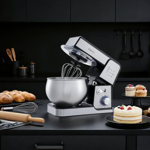 Stainless Steel 6-Speed 5.3QT Stand Mixer