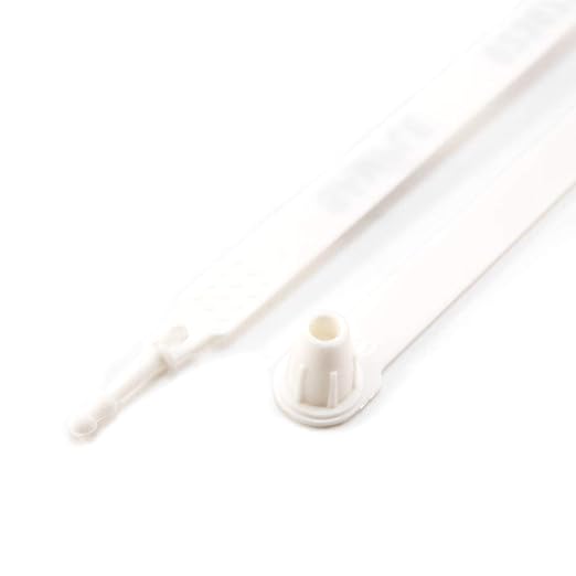 Leadseals(R) 100 White Tite-Lock Plastic Tractor Truck Door Seal Tamper Evident Security Tags Numbered Safty Disposable Locks for Trailer Logistics Shipping Transport
