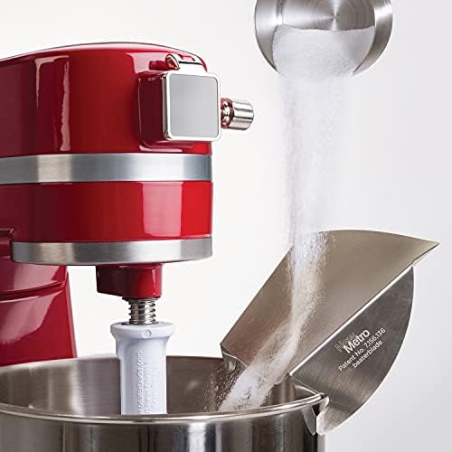 New Metro Design PC-THR BeaterBlade and Pouring Chute Set, compatible KitchenAid 4.5 Qt Tilt Head Stand Mixer, Red