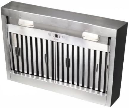 Akicon Range Hood Insert 30 Inch, Ultra Quiet, Powerful Suction Built-in Kitchen Vent Hood, Stainless Steel Ducted Stove Hood with Dimmable LED Lights Warm White, 4-Speed 600CFM