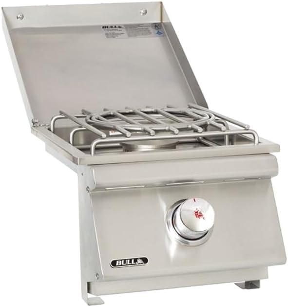 Bull Outdoor Products 30-Inch Outdoor Kitchen Bundle – Angus 75,000 BTU Built-In Grill Head, Grill Cover, Door & 2 Drawer Combo with Reveal, Glass Door & Contemporary Refrigerators – LP