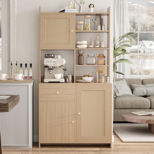IDEALHOUSE Kitchen Pantry Cabinet with Adjustable Shelf