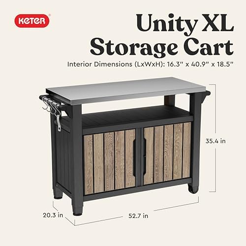 Keter Unity XL Outdoor Entertainment Cart