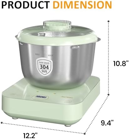 5.2QT Electric Dough Maker with Ferment Function & Weighing Function, Dough Mixer with Stainless Steel Bowl, Household Kitchen Flour Kneading Machine, Face-up Touch Panel, Microcomputer Timing