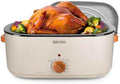 AROMA® 22Qt. Roaster Oven with Self-Basting Lid, Fits 26-lb. Turkey, Adjustable Temperature Settings, Keep Warm Setting, Stainless Steel (ART-832ST)