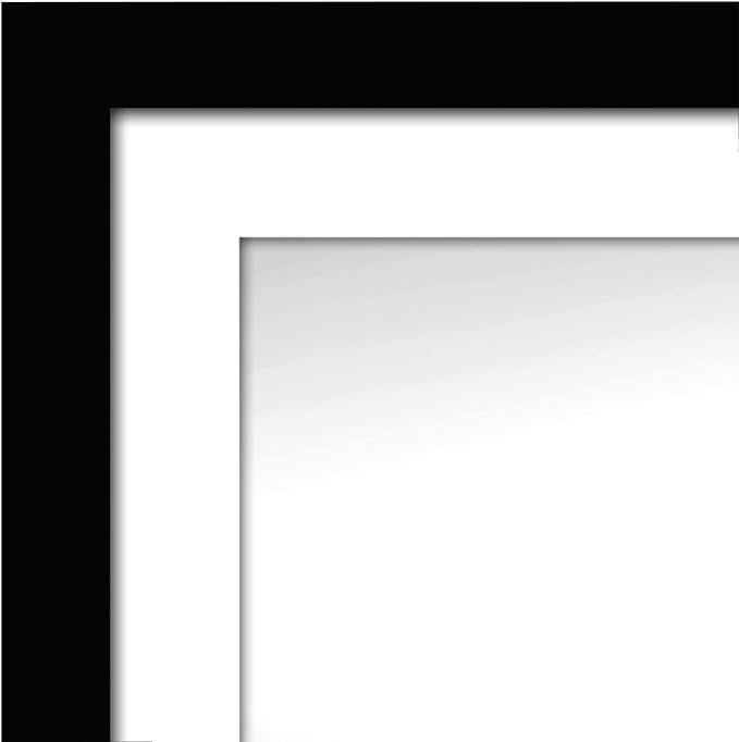 Americanflat 13x19 Picture Frame with Polished Plexiglass - Set of 5 - Use as 11x17 Frame with Mat or Display 13x19 Photo Without Mat - Galleria Collection - Picture Frames for Wall Display - Black