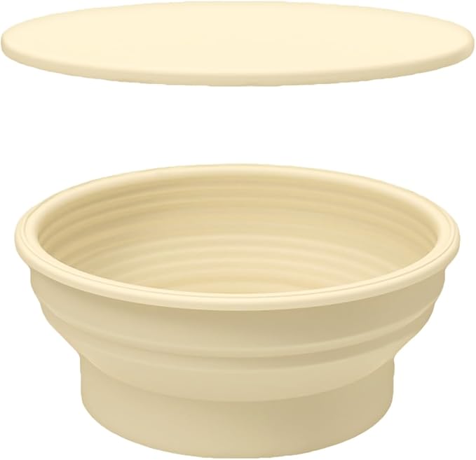Electric Sourdough Proofing Basket, 9.45 Inch Foldable Silicone Dough Proofer with Adjustable Warming for Bannetons Bread Baking - Food Grade, Fast Rising Even in Cold Kitchen
