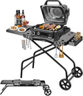 Hisencn 42.5" x 13.3" Outdoor Foldable Grill Stand for Ninja Woodfire Grill