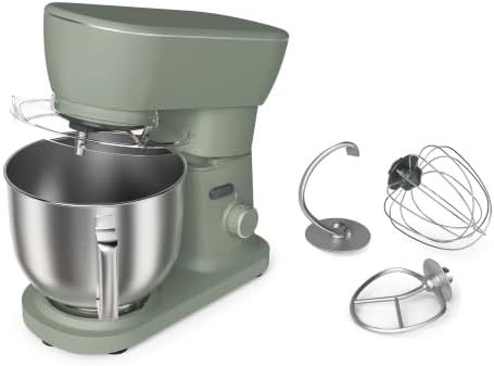 bella STIR 5.3Qt Tilt-Head Stand Mixer, 12-Speed Countertop Mixer, Aloe