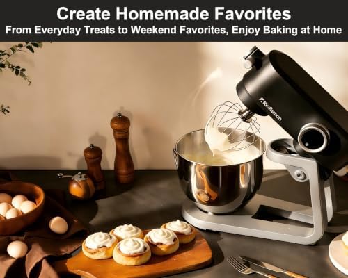 All Metal Stand Mixer DC Motor, Heavy Pizza Dough Mixer 5.3 QT
