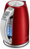 Cuisinart PerfecTemp 1.7-Liter Electric Kettle, Cordless Electric Tea Kettle, 1500W for Fast Heat-Up, 6 Preset Temperatures, 30-Minute Keep Warm, Stay Cool Nonslip Handle, Red Stainless by Cuisinart