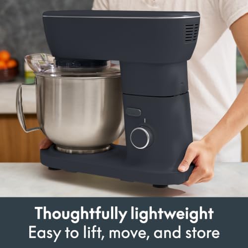bella STIR 5.3Qt Tilt-Head Stand Mixer, 12-Speed Countertop Mixer, Slate