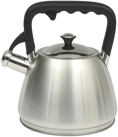 Mr. Coffee Armidale 2.5QT Whistling Tea Kettle, Large Brushed Stainless Steel Kettle for Stovetop, Durable Fast-Boil Tea Pot - Image 6