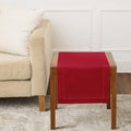 Solino Home Cotton Linen Table Runner Red, Hemstitch Collection 14 x 36 in