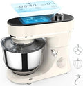 Stand Mixer 6QT Kitchen Mixer with LED Smart Touchscreen, 11-Speed Tilt-Head Mixer with Timer, 4 Preset Menus, Stainless Steel Bowl, Dough Hook, Whisk, Beater (White, 6Qt)