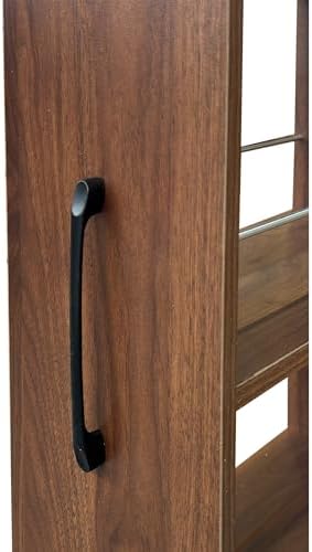 KEIKI 7 Tier Pull-Out Kitchen Pantry Storage Cabinet, Multi-Tier Single-Sided Open Shelf, Spice Rack Next to Fridge, Wood Hutch Food Pantries Cupboard for Coffee Bar, Dining Room, Narrow Spaces