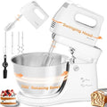 4.8QT 2-in-1 Stand Mixer, White