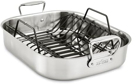 All-Clad Stainless Steel 13" x 16" Roaster with rack