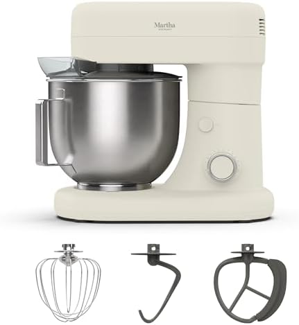 Martha Stewart 5.3QT Tilt Head Stand Mixer, 12 Speeds, Stainless Steel Bowl