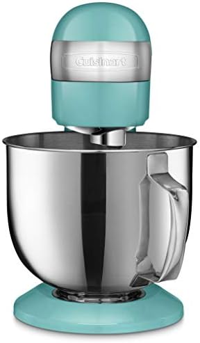 Cuisinart Stand Mixer, 12 Speed, 5.5 Quart Stainless Steel Bowl, Chef’s Whisk, Mixing Paddle, Dough Hook, Splash Guard w/ Pour Spout, Periwinkle Blue, SM-50TQNAS