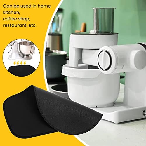 Mixer Slider Mat Easy to Move Flexible Exquisite Black Edges Kitchen Appliance Mats Mixer Accessories for Household Cafe Restaurant 1 x mixer sliding mat Black(6.5-8L)
