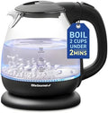 Elite Gourmet EKT1001 1.0L Glass Kettle, 1100W, Cordless Base, Black by EliteGourmet