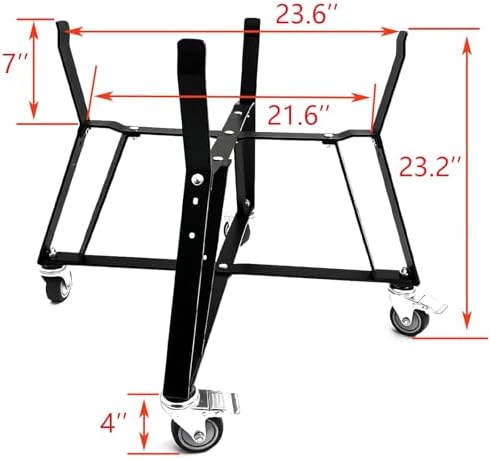 Rolling Cart for XL Big Green Egg for BGE XL, Kamado Big Joe 24" Grill