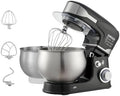6-Speed 5.3QT+3.2QT Two-Bowl Stand Mixer, CHARCOAL BLACK