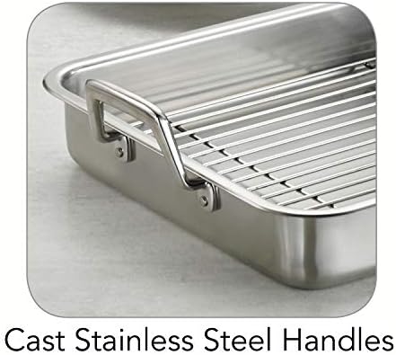 Tramontina 15-Inch Stainless Steel Roasting Pan with Rack