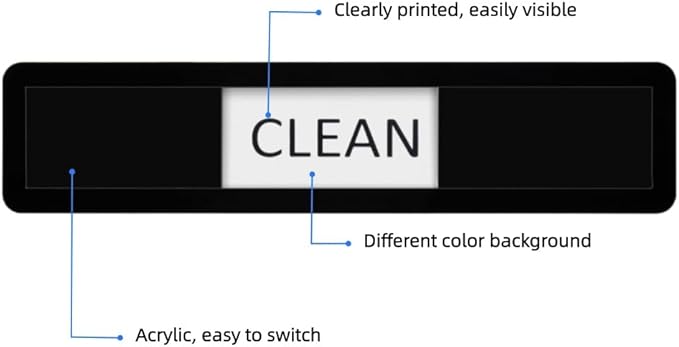 Kichwit Dishwasher Magnet Clean Dirty Dishwasher Running Sign, Works on All Dishwashers, 3 Options (Black, Gray)