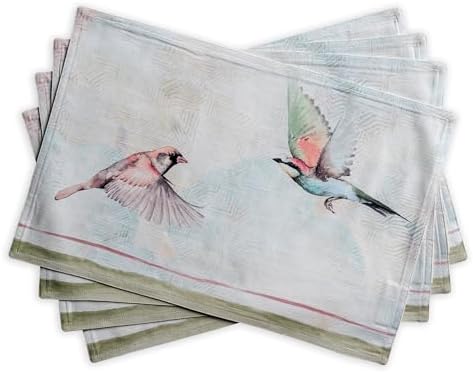 Maison d' Hermine Placemats Set of 4 Reusable 100% Cotton (13"x19")