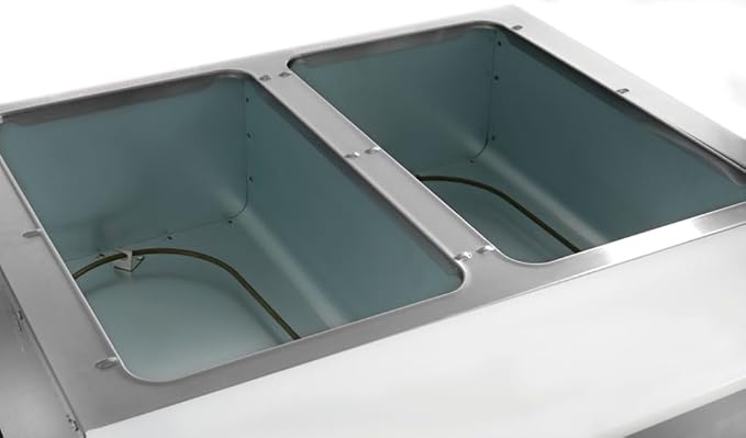 Kratos Commercial Electric Steam Table, 2 Well Stationary Hot Food Table, NSF Certified Food Warmer, 120V, 1000W (28W-109)