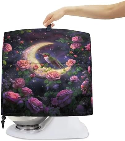 Stand Mixer Covers Home Kitchen Decoration Hummingbird Moon Rose Kitchen Aid Mixer Cover Dust Cover with Pockets and Handle Kitchen Accessories Mixer Covers