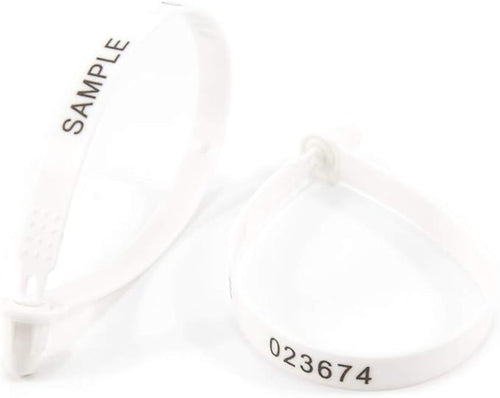 100 Plastic Security Seals for Truck Trailer - Numbered, Container, Load Seals (White)