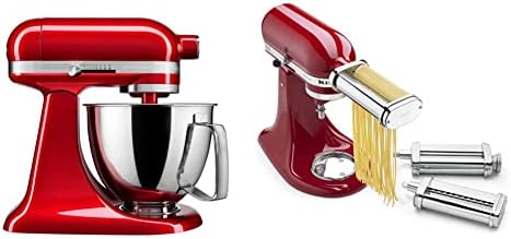 KitchenAid Artisan Mini Stand Mixer Bundle with Pasta Roller & Cutter Set