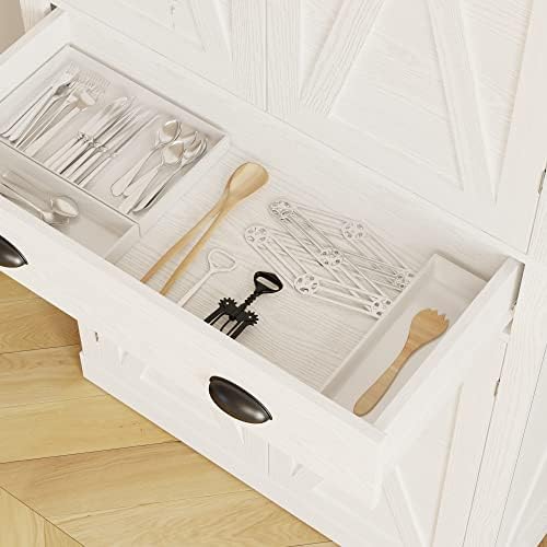 IRONCK Kitchen Pantry Storage Cabinet 72.6" H x 24" W, White
