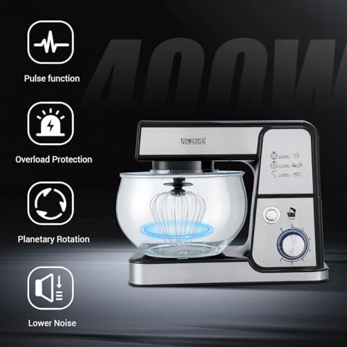 Stainless Steel 6-Speed 5.3QT Stand Mixer