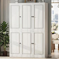 IRONCK Kitchen Pantry Storage Cabinet, 47.2" W x 69" H, 6 Doors, White