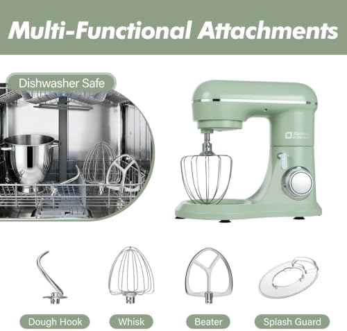 Kitchen in the box 6.5QT Stand Mixer,10-Speed Stainless Steel Bowl (Green)