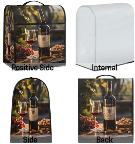 Red Wine Kitchen Aid Covers Foldable Washable Stand Mixer Dust Cover